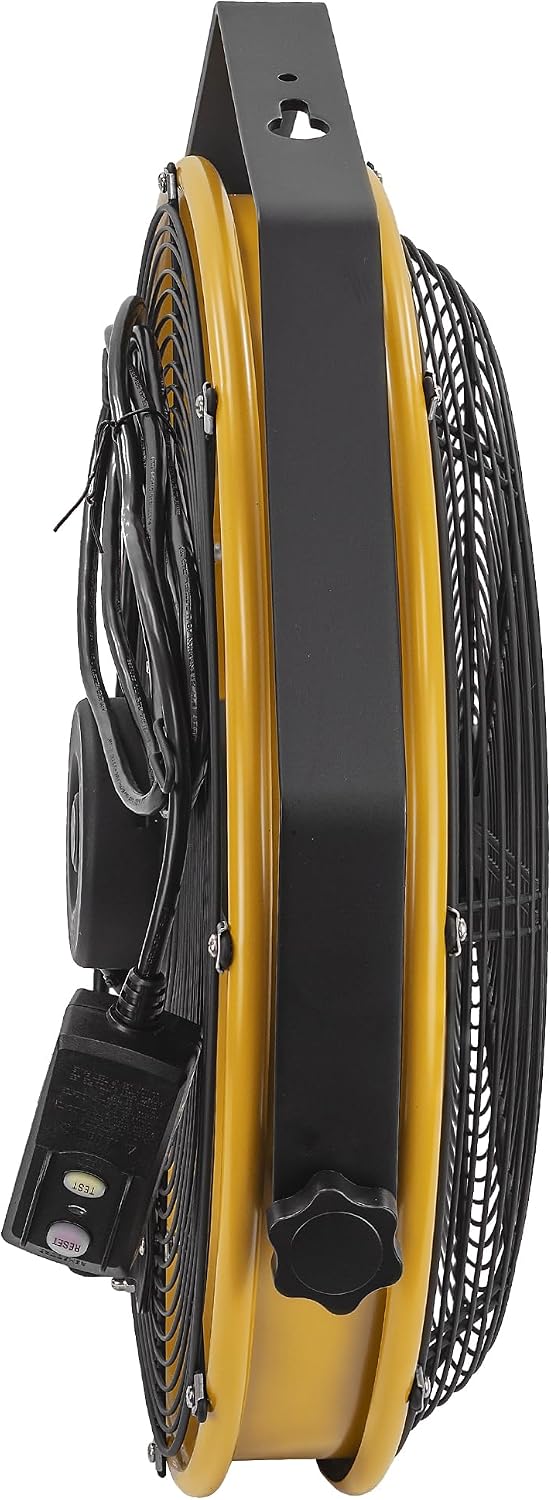 CAT fans - 18'-Blade Indoor/Outdoor IPX4 Weatherproof High-Velocity Wall Mounted Shroud Fan, 4,000 CFM, 3-Speed - For Industrial, Commercial, & Residential Use, cETL Certified (HVOD-18S-NG)