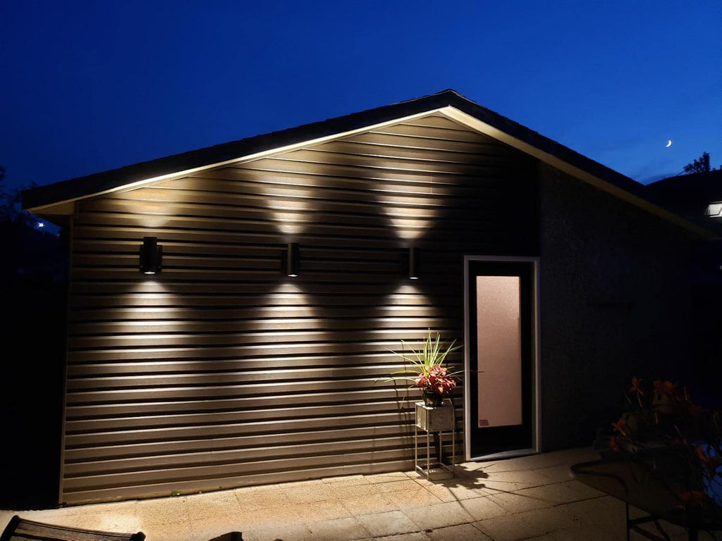 rosykite Dusk to Dawn Outdoor Wall Lighting,Double Up Down Aluminum Waterproof Wall Light with Sensor -Modern Outdoor Light Fixture for Porch, Backyard and Patio-ETL Listed (4 Pack)