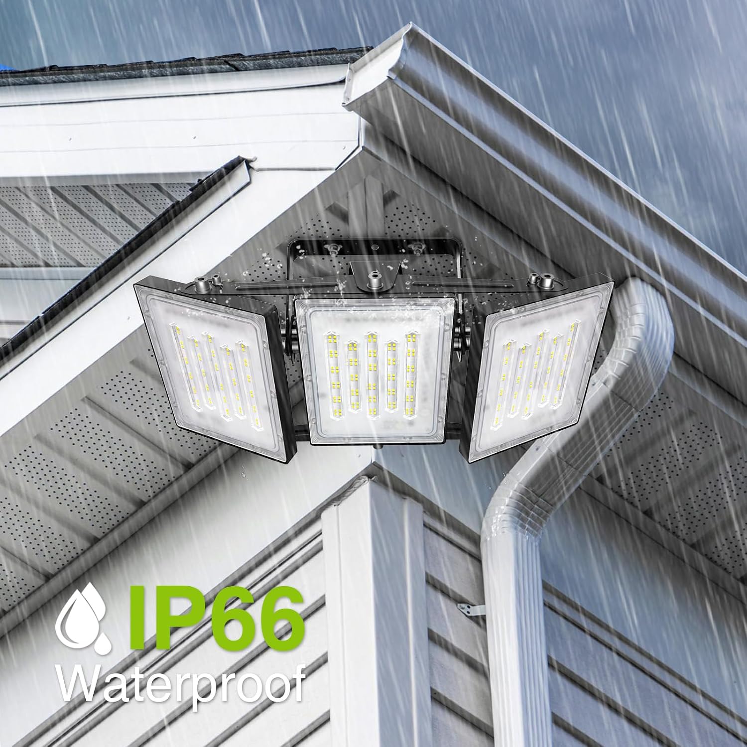 STASUN Flying Series Max - 300W 30,000LM Dusk to Dawn LED Flood Light with Photocell Sensor, 6000K Super Bright, IP66 Waterproof Floodlight for Backyard, Sport Courts, Stadium, Arena, Commercial