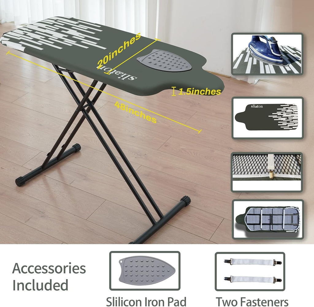 Extra Large Ironing Board with Large Hang Rail in 53' L x 20' W