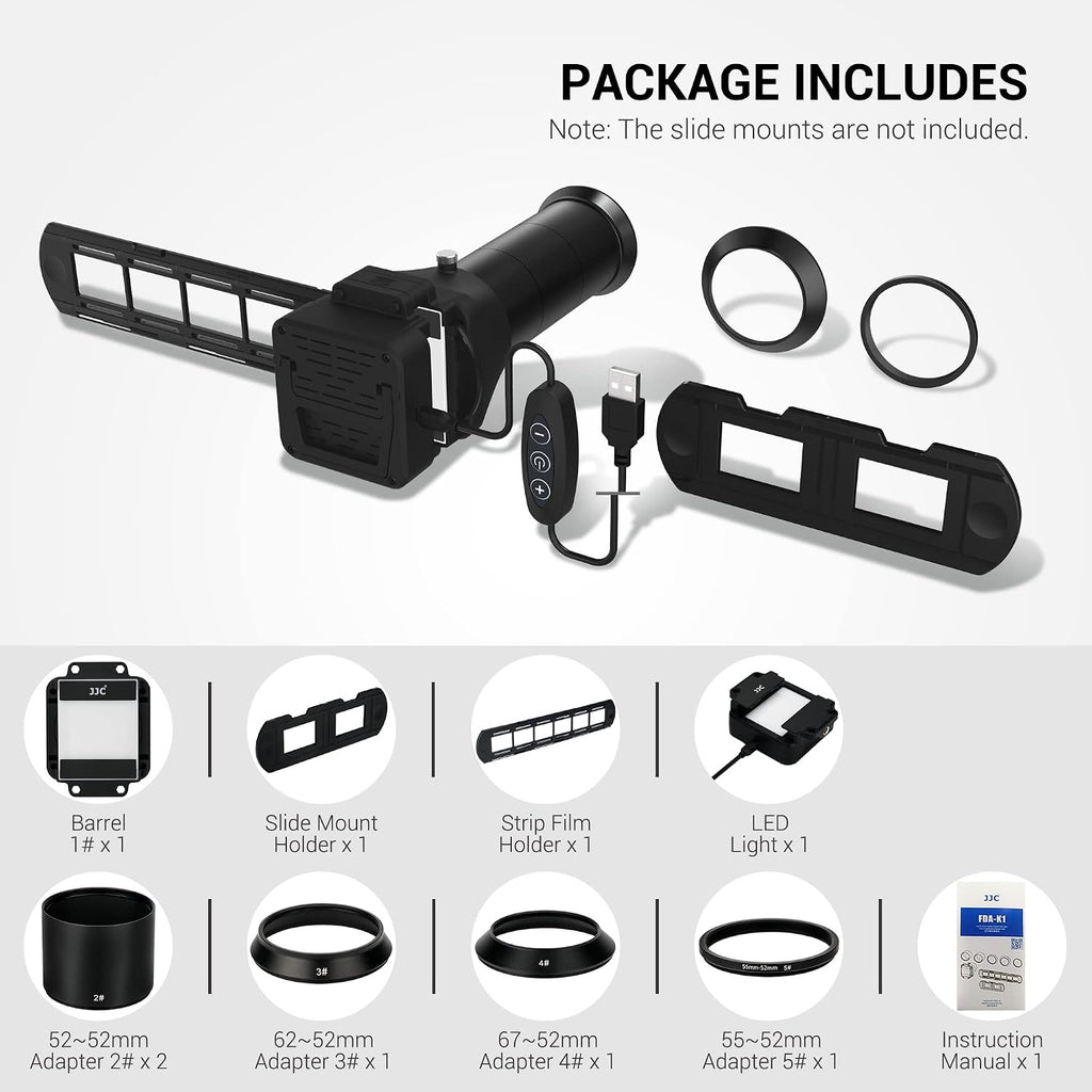 Film Digitizing Adapter Set + Slide Film Cutter：35MM Negative Film Set with Slide Film Cutter
