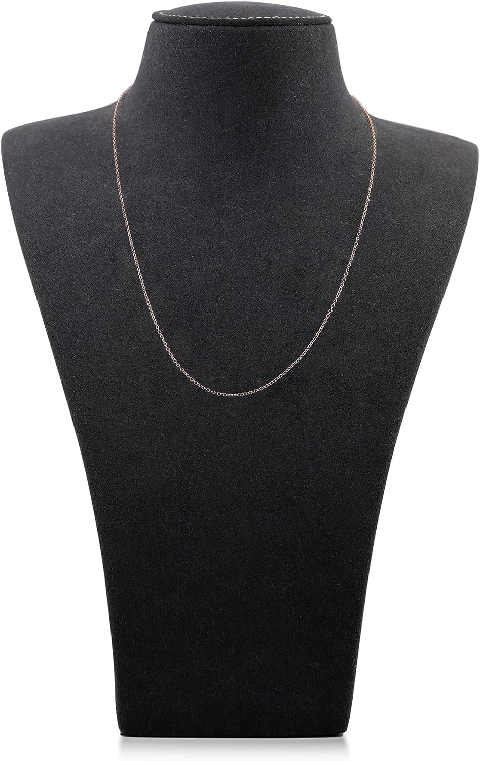 Jewelili 10K Yellow Gold or 10K White Gold or Sterling Silver 1.0mm Cable Chain Necklace with Spring-ring Clasp |17', 18', 19' (inches) Extendable Length