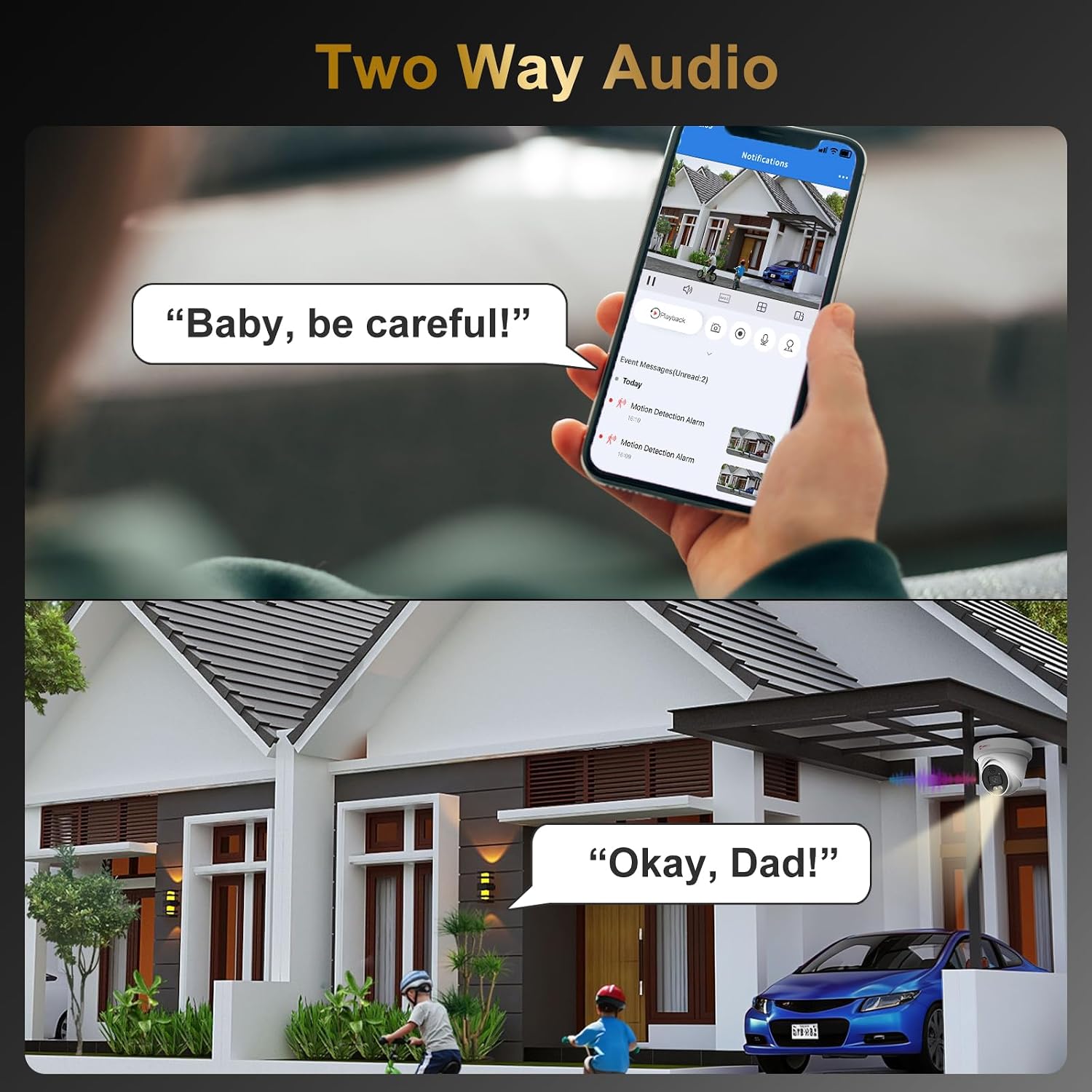 [Two Way Audio] - Anpviz 16CH 4K PoE Security Camera System, 10x 8MP Wired IP Turret Cameras Outdoor, Active Deterrent, Human Vehicle Detection, 12MP PoE NVR with 4TB HDD for Business, 0 Monthly Fees