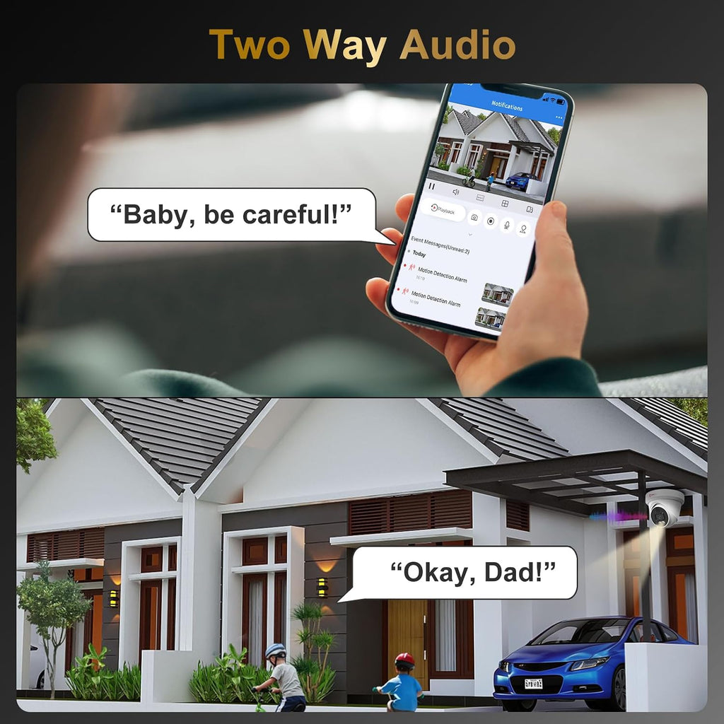 [Active Deterrent] - Anpviz 16 Channel 4K PoE Security Camera System with Two Way Audio, AI Human Vehicle Detection,12x 8MP Wired IP Turret Cameras Outdoor, 16CH 12MP PoE NVR with 4TB HDD for Business
