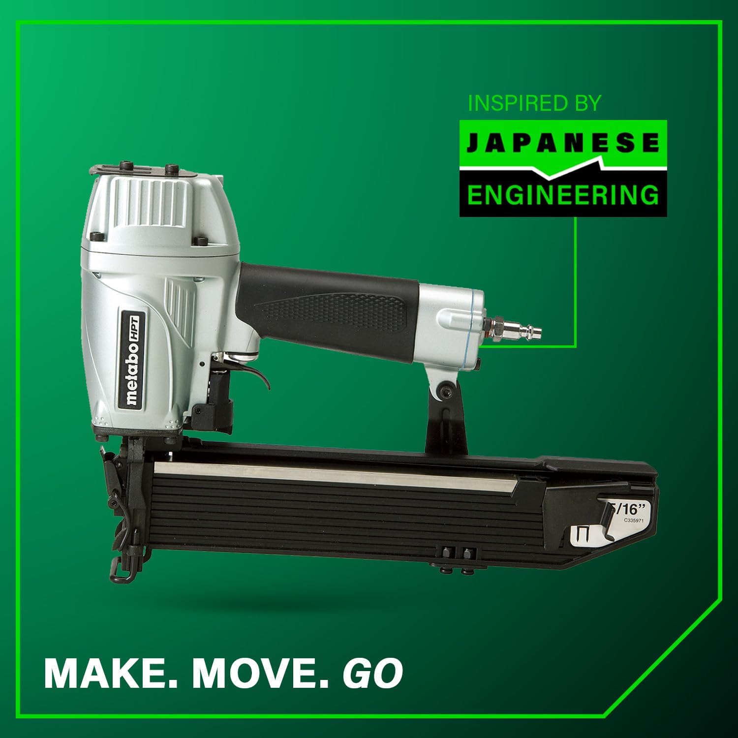 Metabo HPT 15/16 Inch Wide Crown Stapler, Pro-preferred Pneumatic Power Nailers, Fastening Tool for Wire Lathing, Housewrap, Roofing & Insulation, 16 Gauge, 5/8'to 2' Crown Staples, N5021A