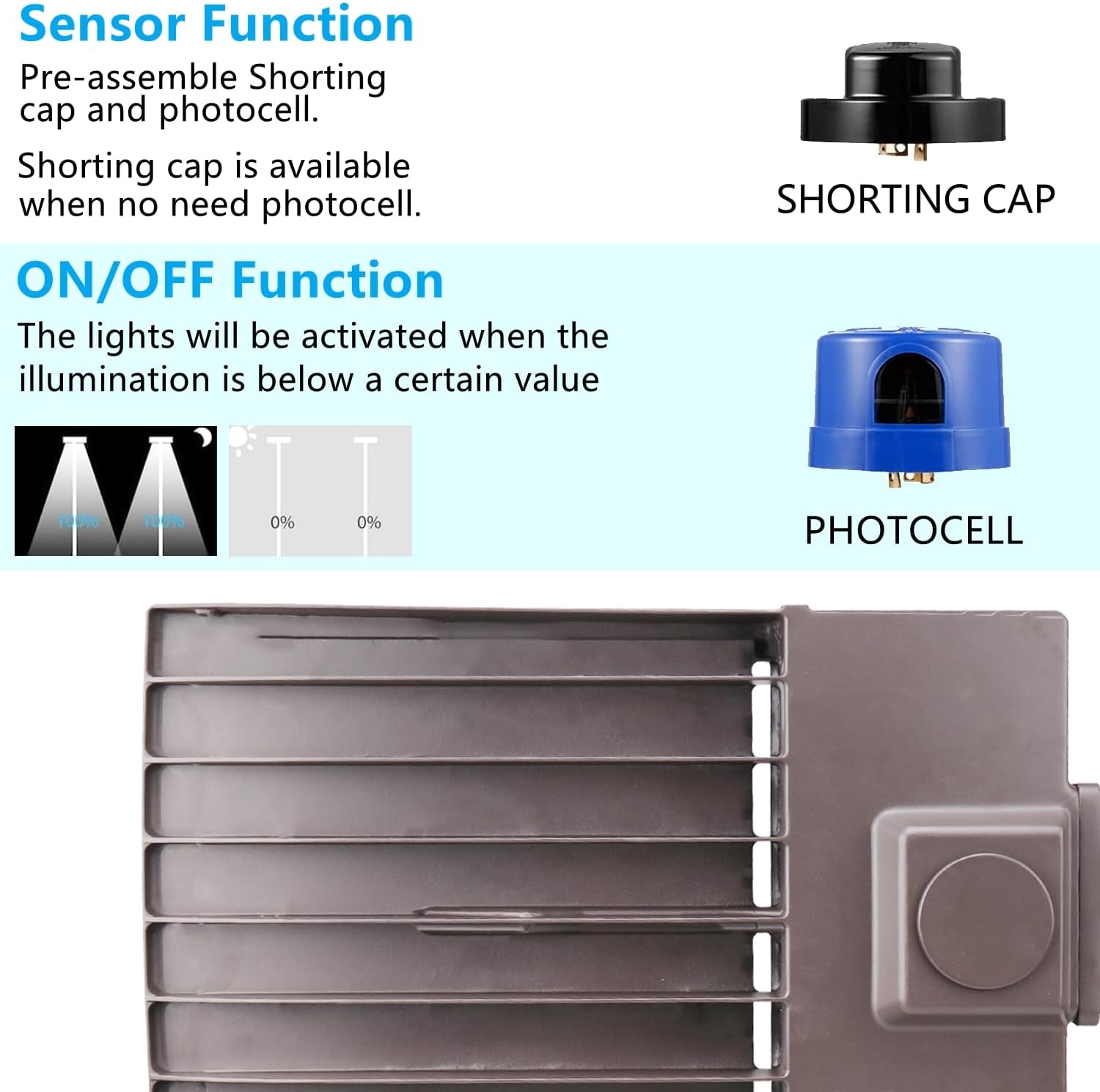 300W Dimmable LED Parkig Lot Light with Slip Fitter, 5000K 42000Lm 1000W HPS/HID Equiv., [Dusk to Dawn Photocell&Shorting Cap Included] UL Outdoor Commercial LED Parking Lot Lighting Fixture