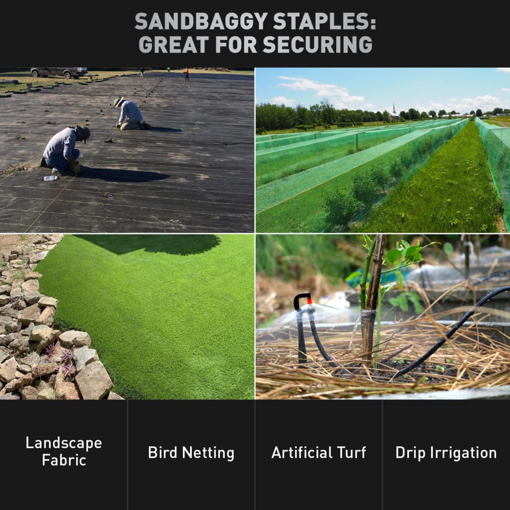 Sandbaggy 18-Inch Landscape Staples | Industrial Grade Galvanized 7 Gauge Steel | 12 Inches Longer Than Standard Staples | Trusted by Farmers & Homeowners Across The USA (50)