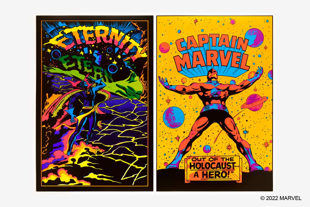 Marvel Classic Black Light Collectible Poster Portfolio Volume 2: 12 Collectible Ready-to-Frame Posters