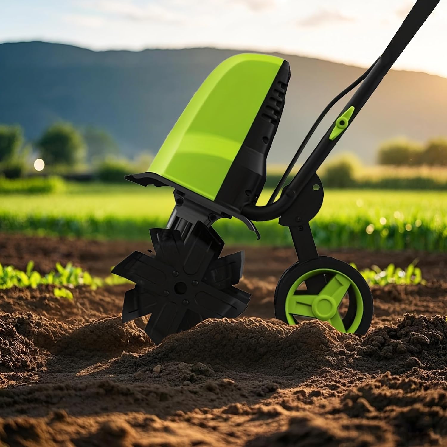 Deli Steelite 14-Inch Corded Electric Tiller & Cultivator | 10-Amp Powerful Garden Tiller for Effortless Soil Cultivation