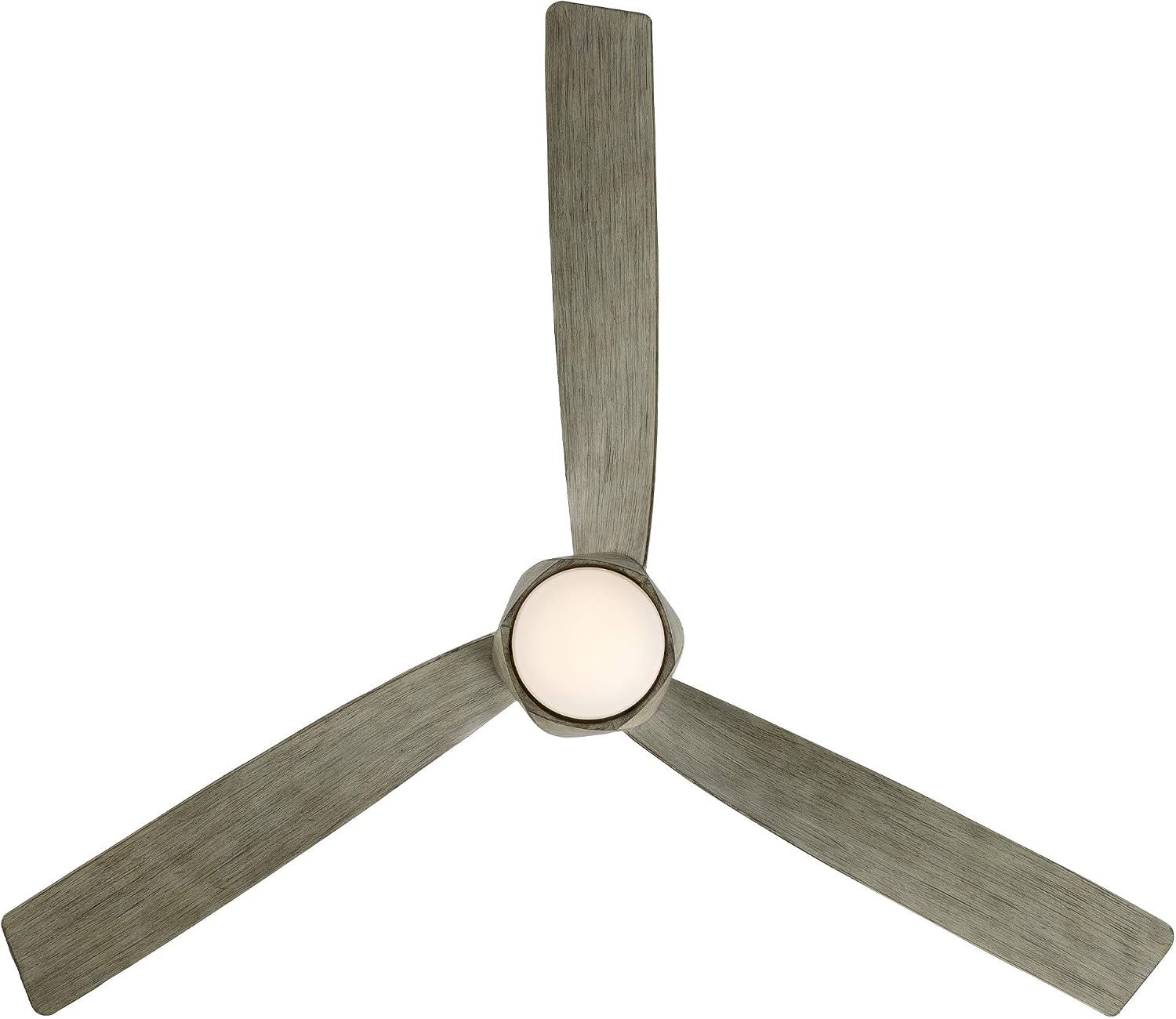 Modern Forms Twirl Smart Indoor and Outdoor 3-Blade Ceiling Fan 58in Graphite Weathered Wood 2700K LED Light Kit and Remote Control worksworks with Alexa and iOS or Android App
