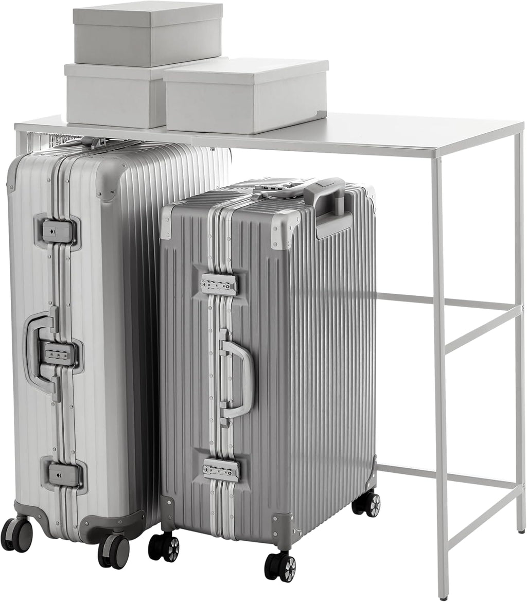 YAMAZAKI Home Tower Expandable Over Suitcase Shelf, Closet Luggage Organization Clothes Hanger Metal Shelf - Steel