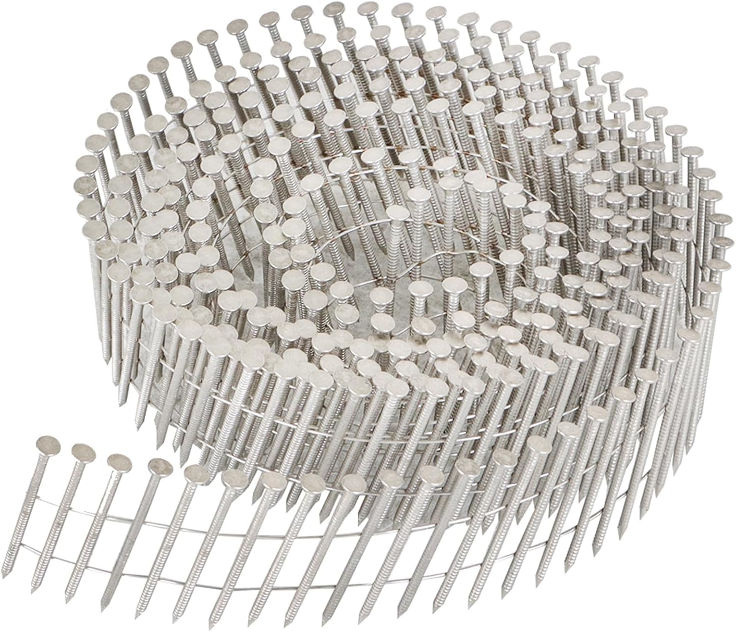 3600Pcs 15 Degree 2 Inch x .090-Inch 304 Stainless Steel Siding Nails Fit for Wood Board or Fence Applications