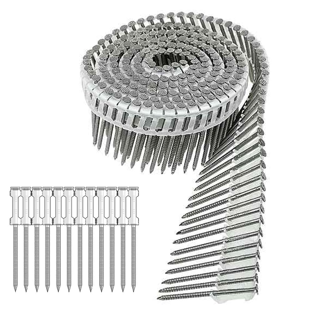 Simpson Strong-Tie T13A225IPC - 2-1/4' 316SS Plastic Coil 15° Ring Shank Siding Nails