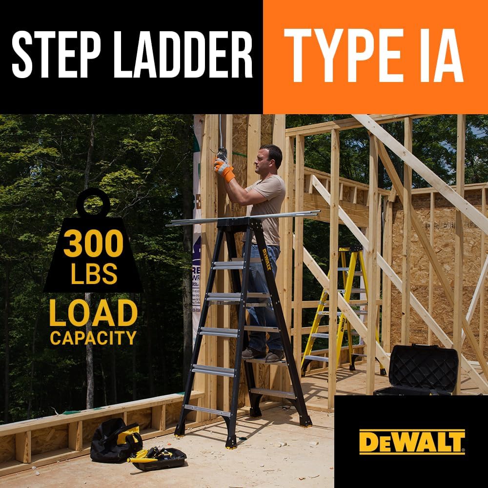 DeWalt Type IA 300lb Rated FG Stepladder 6' DXL3010-06