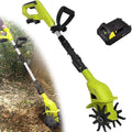 Cordless Tiller Cultivator 20V 2/4A Battery 250 max RPM Powered Tiller Cultivator, with 4000mAh Rechargeable Lithium Battery and Charger, for Graden Lawn and Yard,2batteries