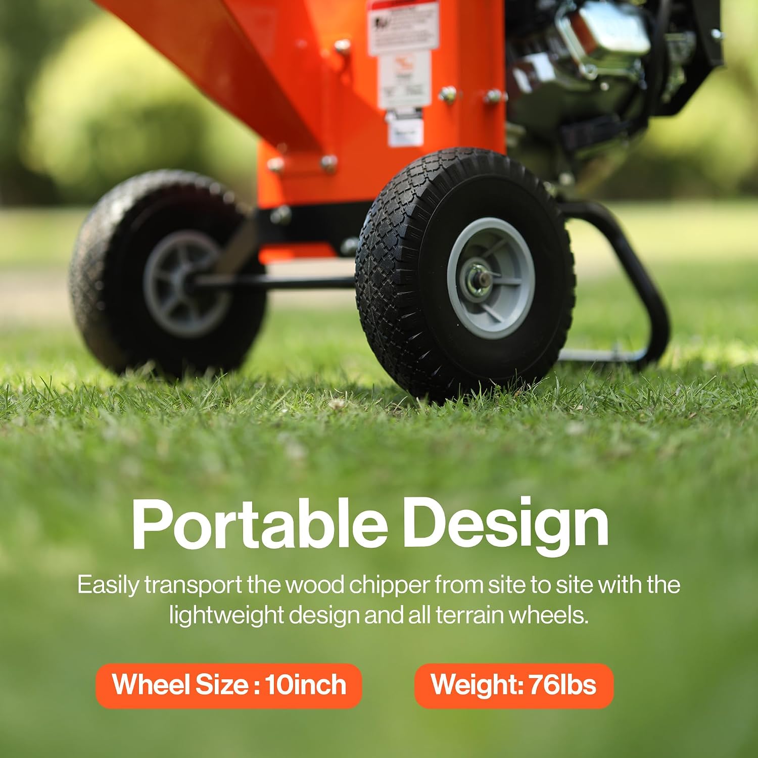 SuperHandy Mini Wood Chipper Shredder Mulcher Heavy Duty 7HP Compact Design 3' Inch Max Capacity
