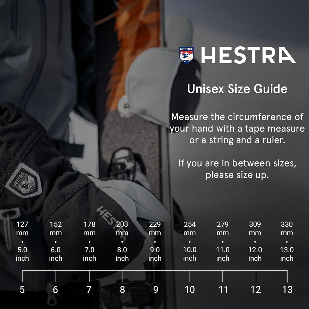 Hestra Deerskin Primaloft Rib Glove, Insulated Leather Glove for Work & Everyday Use