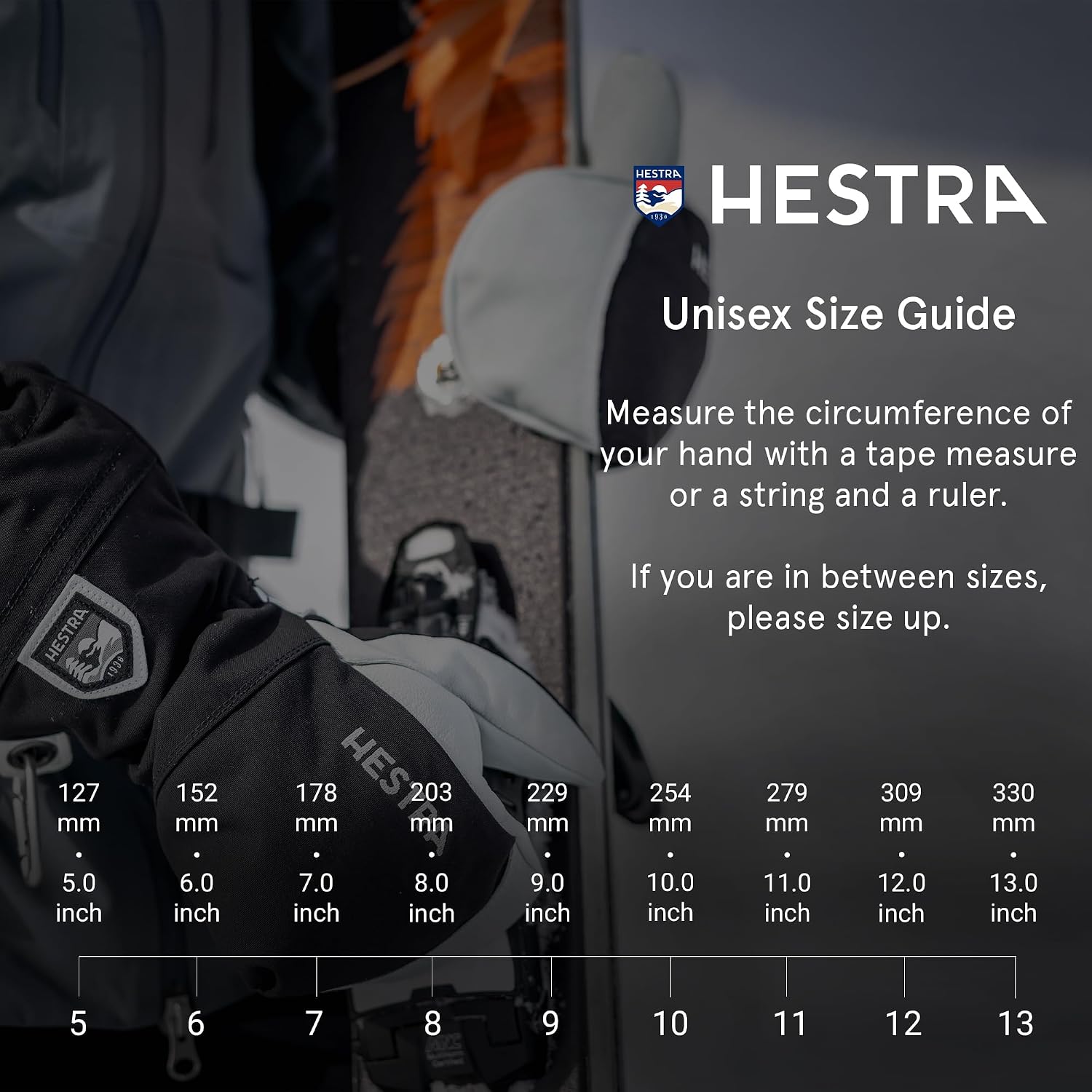 Hestra Deerskin Primaloft Rib Glove, Insulated Leather Glove for Work & Everyday Use
