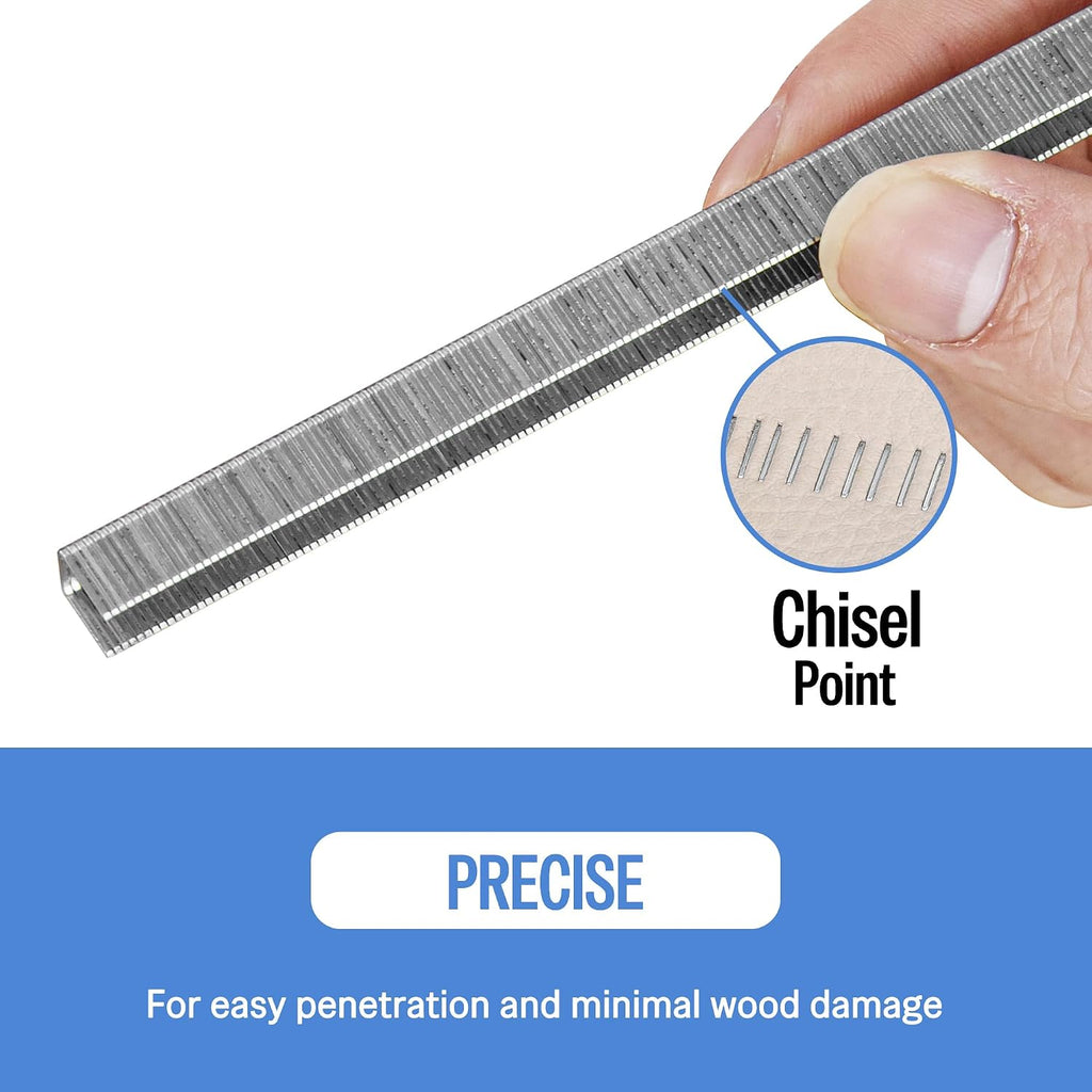 meite 71/04 22 Gauge 71 Series 3/8-Inch (9.1 mm) Crown 3/16-Inch (4 mm) Leg Length Galvanized Upholstery Staples for MT7105 Stapler, 10,020 Counts/Box (1 Case - 20 Boxes)
