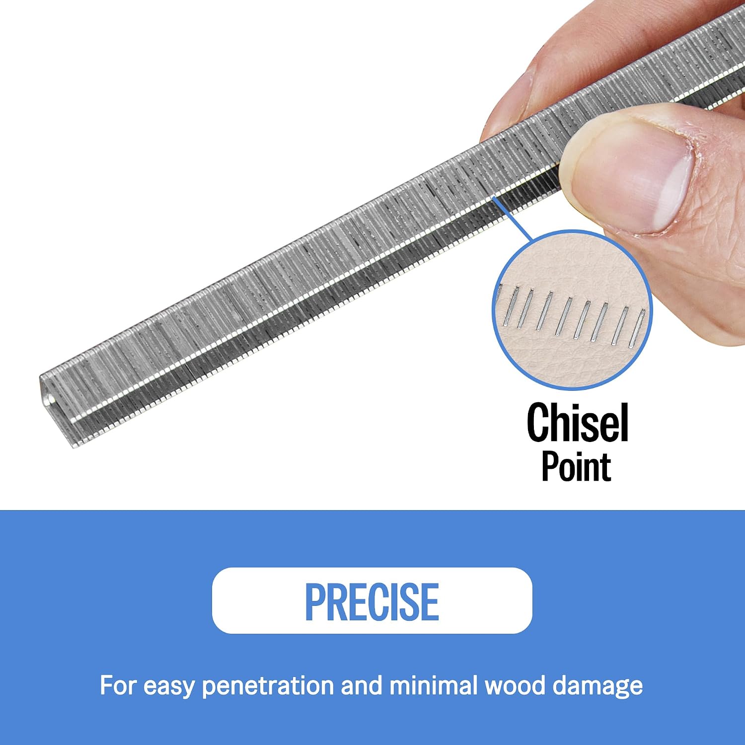 meite 71/04 22 Gauge 71 Series 3/8-Inch (9.1 mm) Crown 3/16-Inch (4 mm) Leg Length Galvanized Upholstery Staples for MT7105 Stapler, 10,020 Counts/Box (1 Case - 20 Boxes)