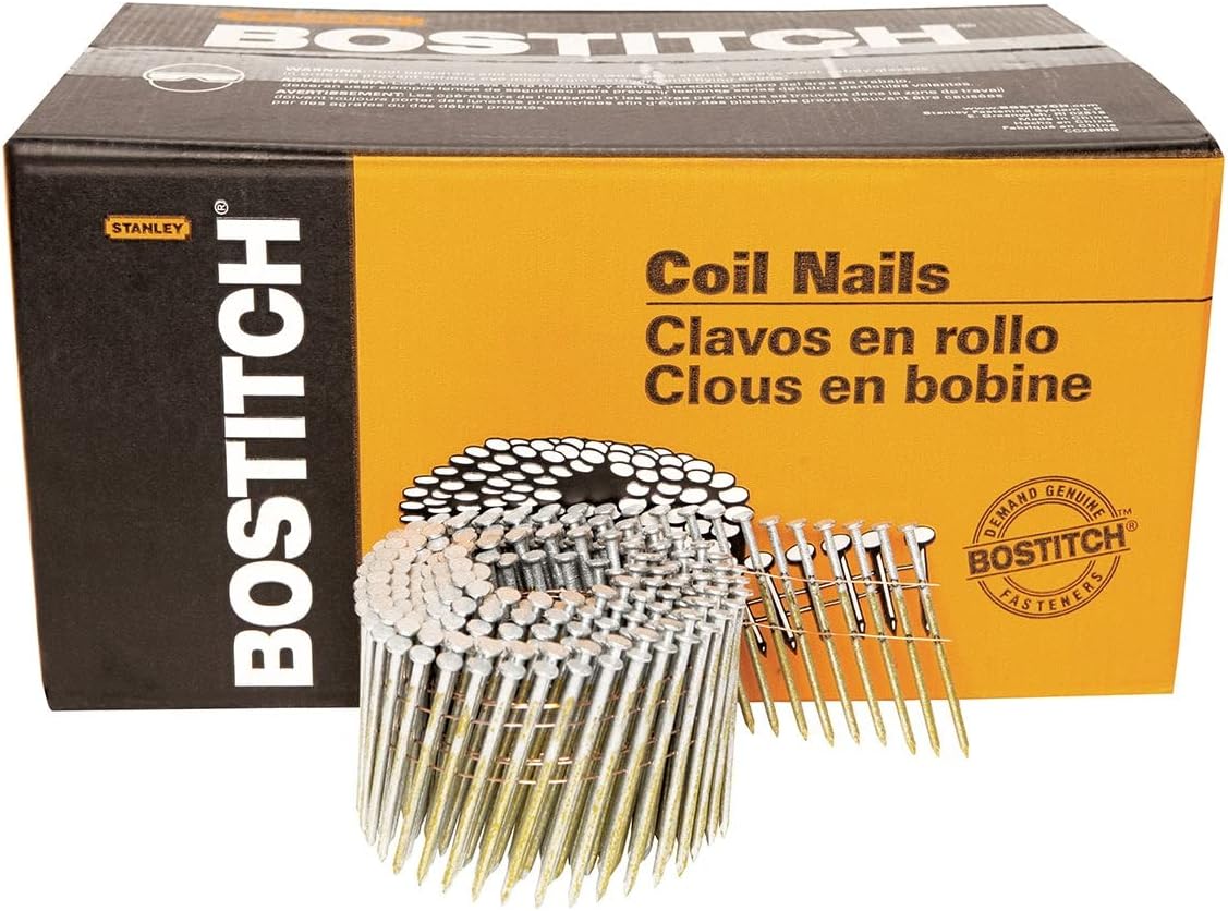 BOSTITCH C10P120DG Thickcoat Round Head 3-Inch by .120-Inch 15 Degree Coil Framing Nail (2,700 per Box)