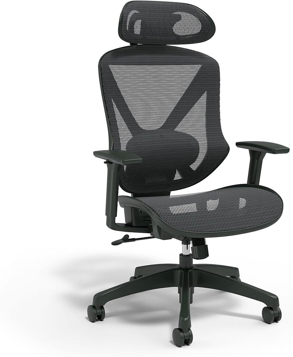 Staples Dexley Ergonomic Mesh Office Chair - Adjustable Height, Swivel Tilt, Lumbar Support, Black