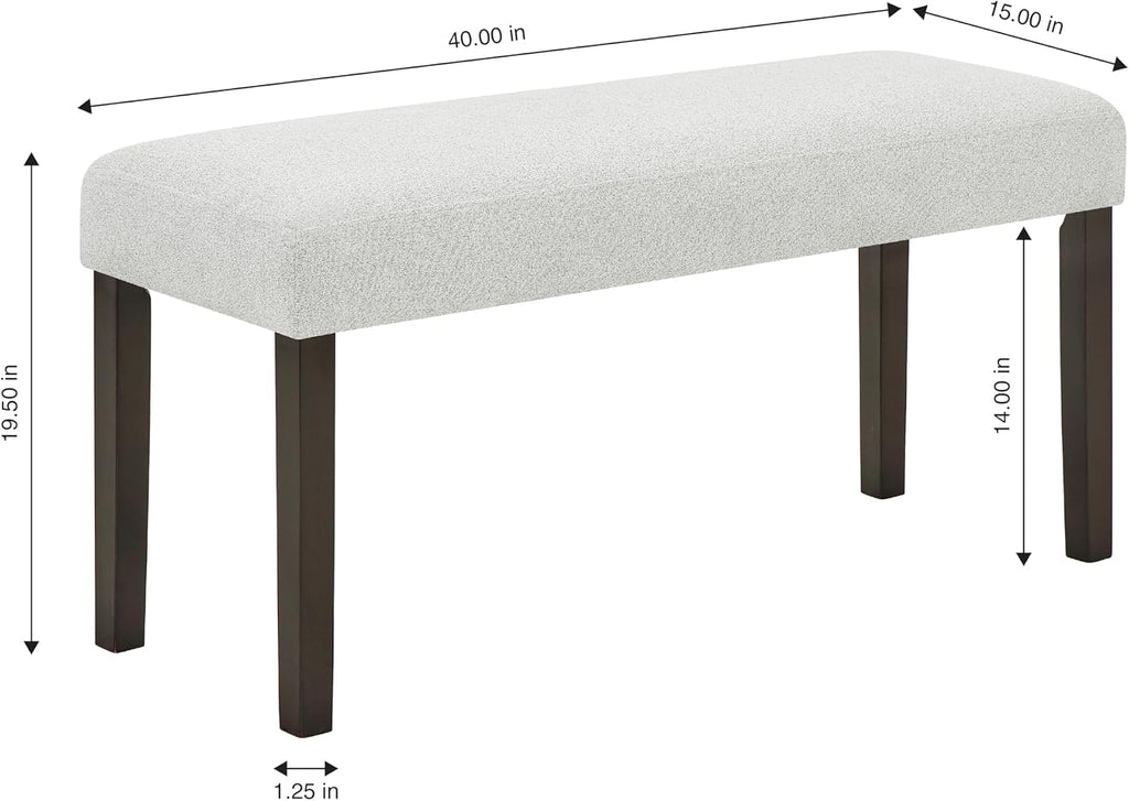 New Classic Furniture Carissa 6-Piece Wood Rectangle Dining Set in Stone