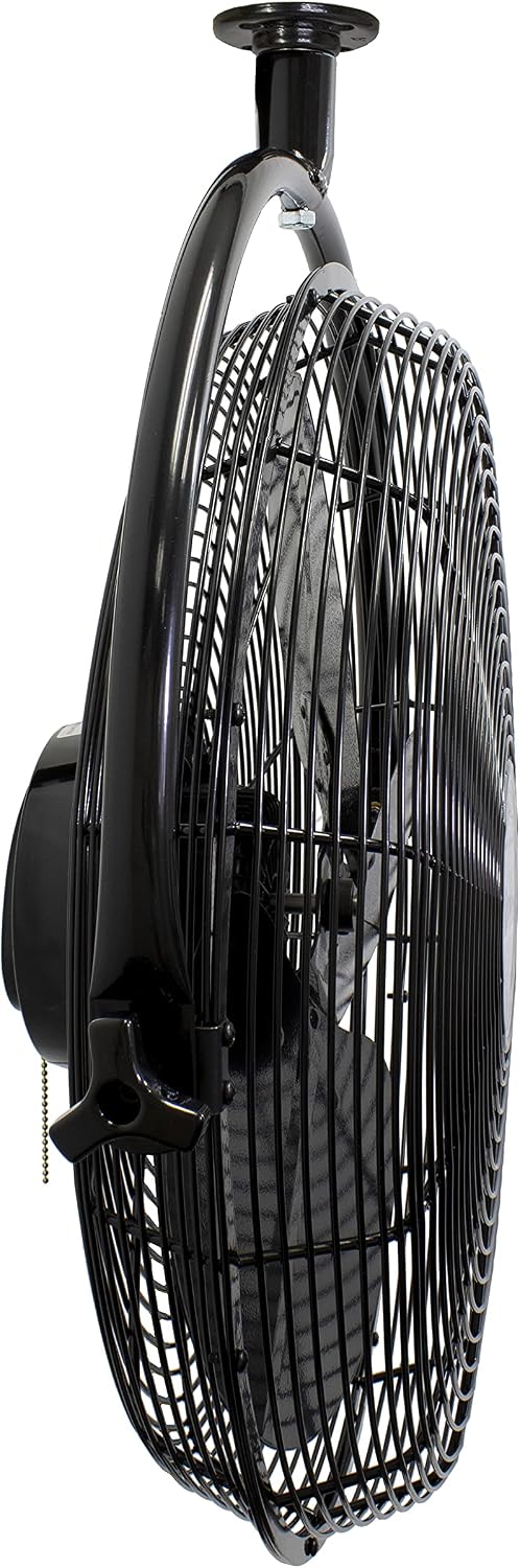 Air King 9320 20-Inch 1/6-Horsepower Industrial Grade Ceiling Mount Fan with 3,670-CFM, Black Finish