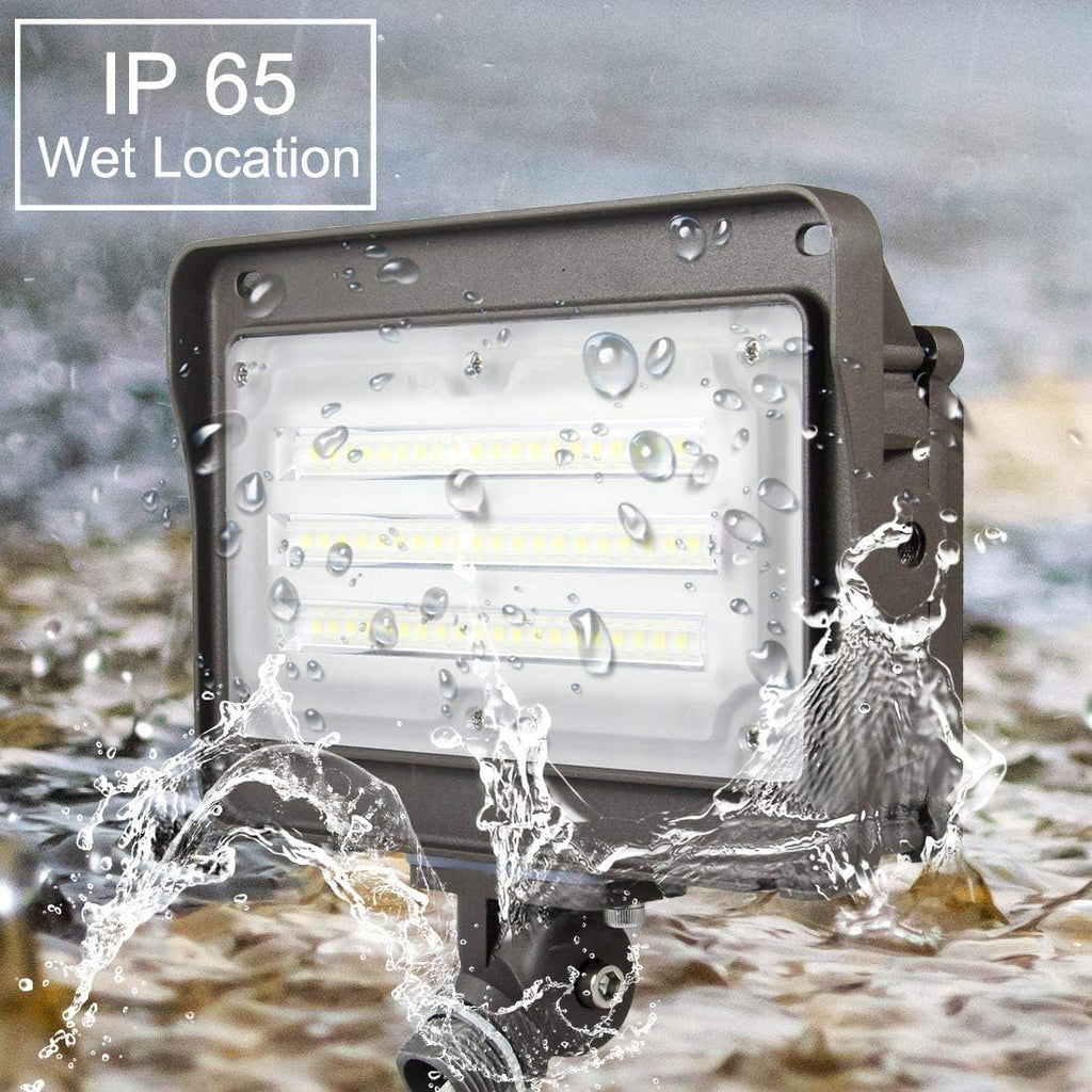 kadision LED Flood Light Outdoor 50W, 6500LM (200W HPS/MH Equiv.) 5000K Daylight, Waterproof Knuckle Mount LED Outdoor Flood Lights for Garden Porch Yard, 100-277V ETL-Listed 3-Pack