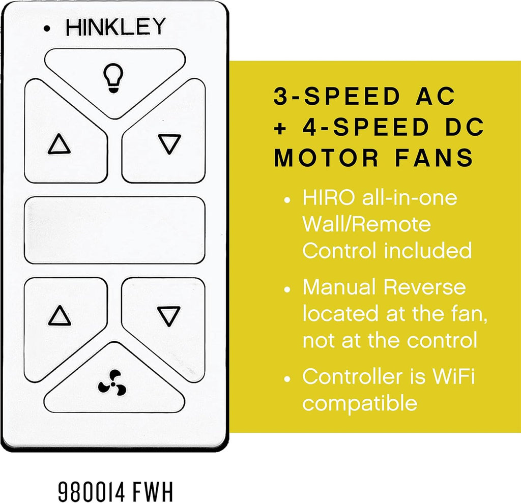 Hinkley Tier 54' Indoor/Outdoor Smart Ceiling Fan with Light + Remote - Composite Fan Blades, Integrated LED - Brushed Nickel
