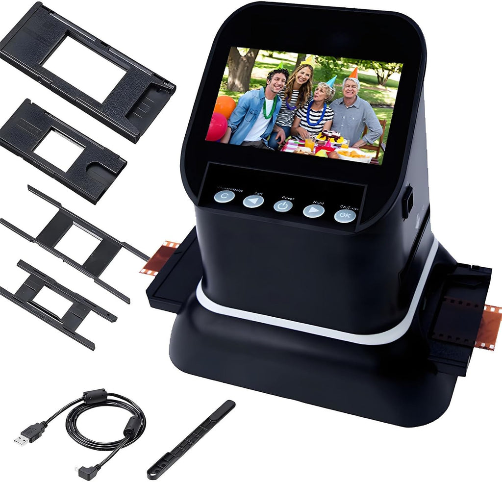 Film & Slide Scanner, 4.3 Inch LCD Screen Digital Photo Converter, Fast Scanning Convert 35mm, 135, 126, 127 Negative & Slides to Digital JPEG