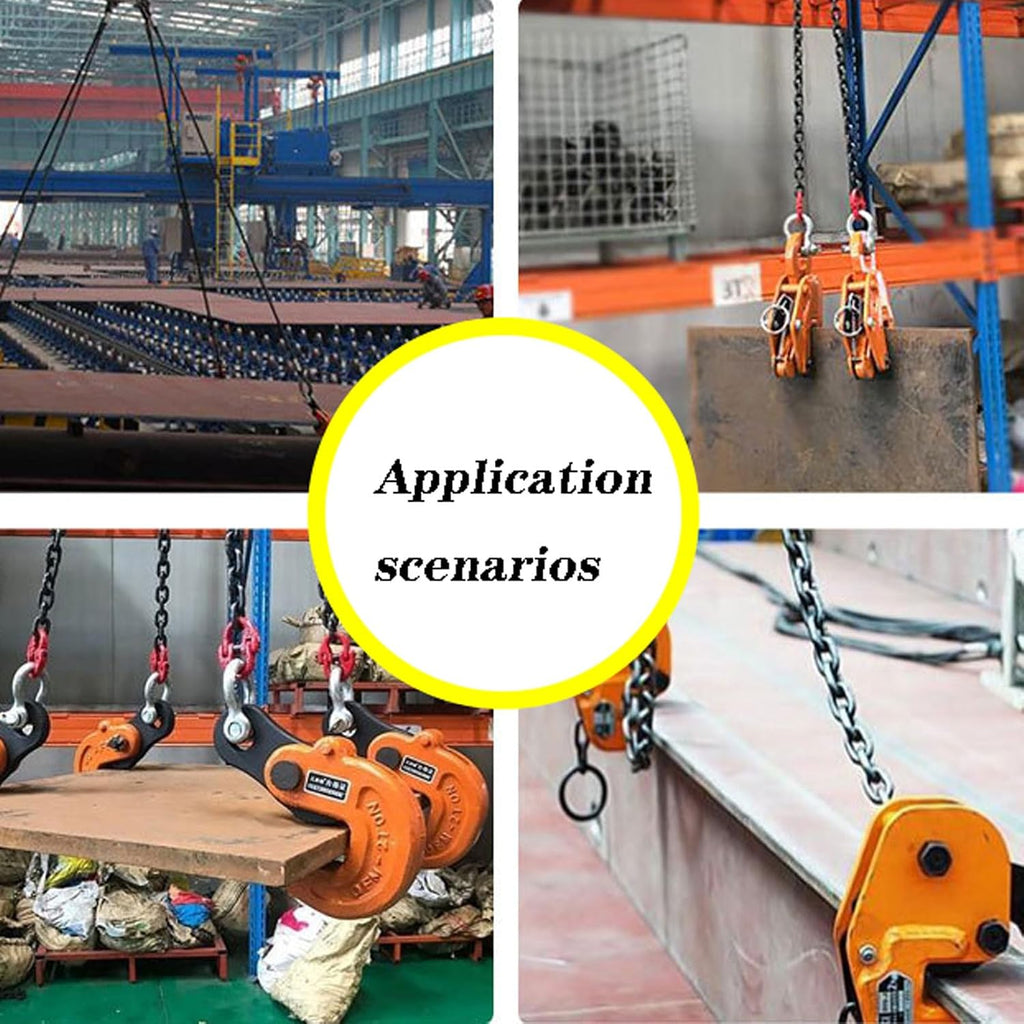 1T Vertical Steel Plate Clamp - Heavy Duty Lifting Tool for Industrial Use, Girder & Curb Clamp, Versatile Plate Stone Lifting Tongs, Reliable Spreader for Safe Handling