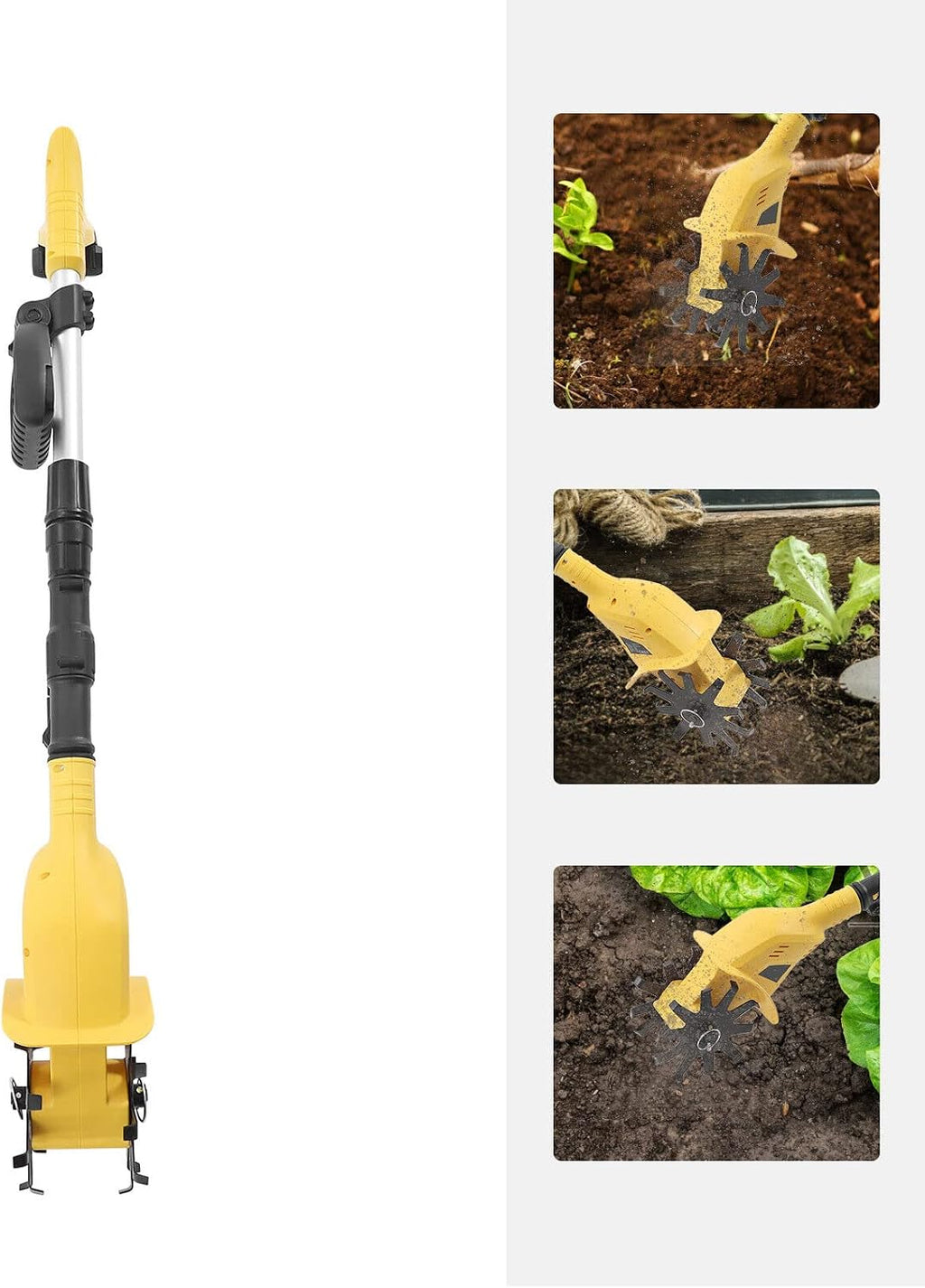 TFCFL Cordless Garden Tiller Electric Cultivator Rototiller Yard Lawn Power Tools 20V (20V)