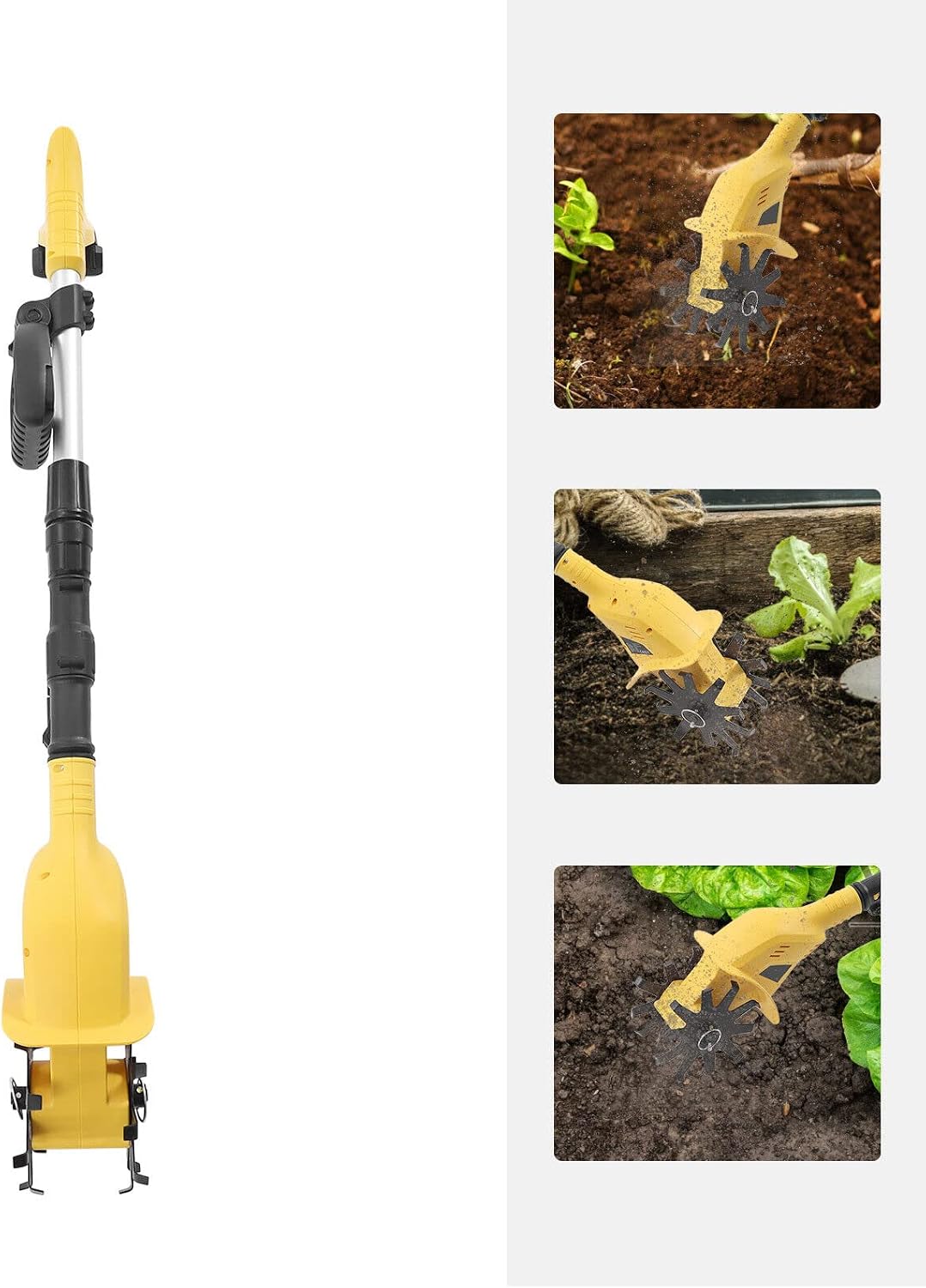 TFCFL Cordless Garden Tiller Electric Cultivator Rototiller Yard Lawn Power Tools 20V (20V)