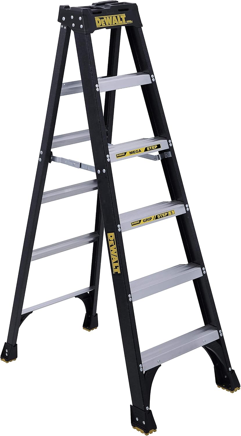 DeWalt Type IA 300lb Rated FG Stepladder 6' DXL3010-06