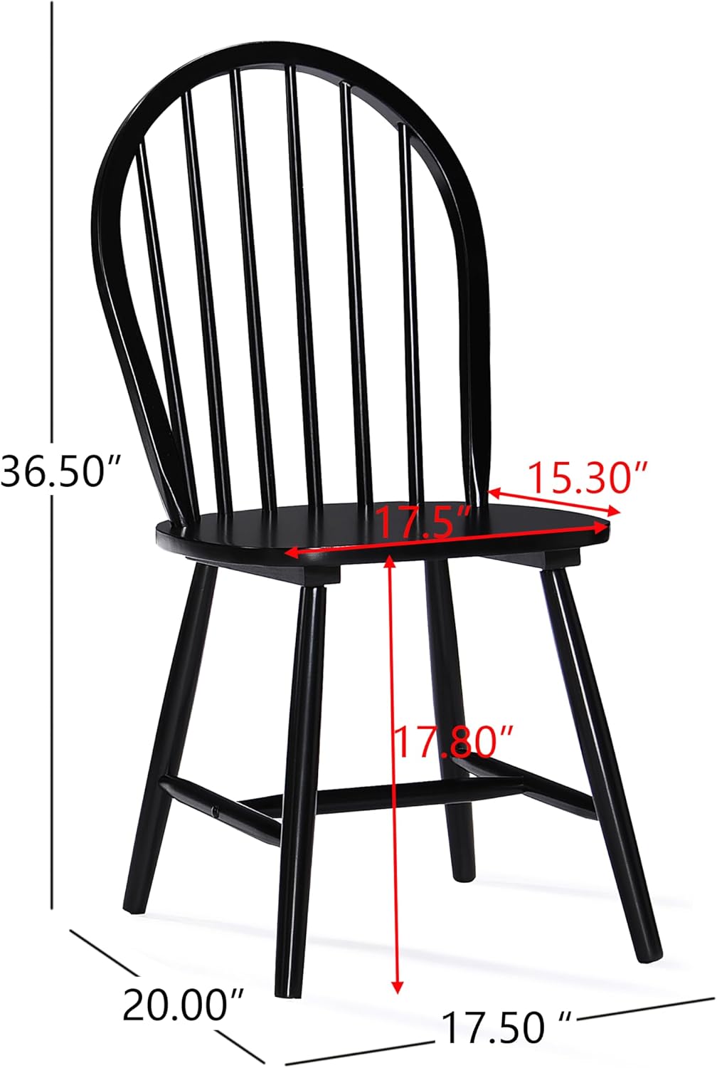 Christopher Knight Home Declan 5 Piece Wooden Dining Table Set for 4, Modern Dining Chairs Set of 4 and Table Set, Round Dining Table and Chair Set for Home/Apartment/Restaurant, Black+Brown