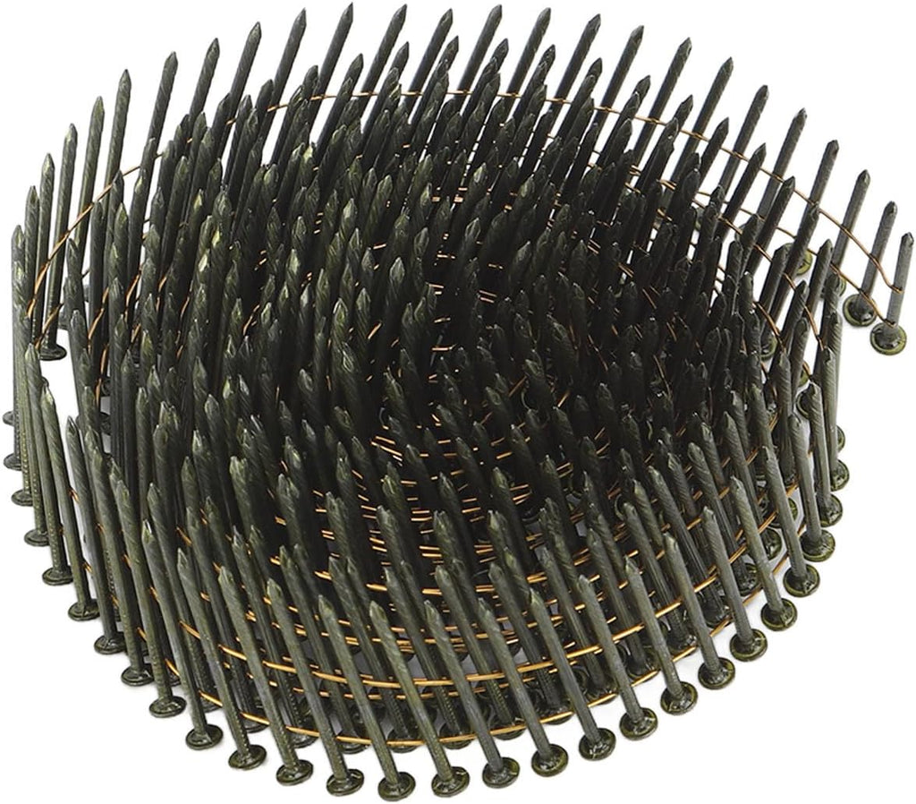 Omabeta 40 Rolls 16000 Counts 15 Degree Wire Coil Siding Nails Steel Thread Coil Nails for Cladding Pallet Construction Roofing Fencing