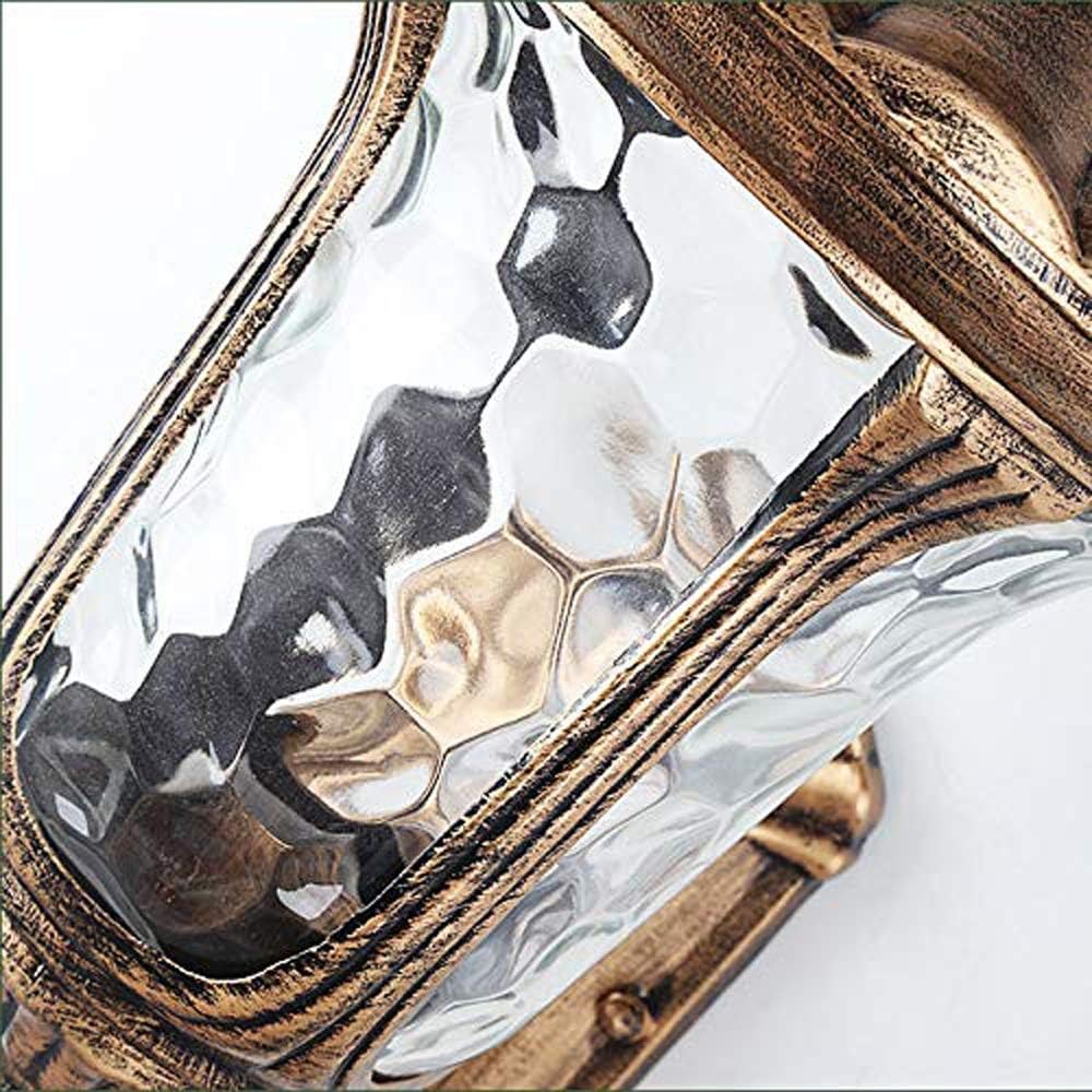 Wall Mounted Light European Waterproof IP54 Outdoor Wall Lamp Retro External Garden Glass Lantern Sconce Light Tradition Victoria Antique Balcony Corridor Landscape E27 Decor Wall Spotlights Rea