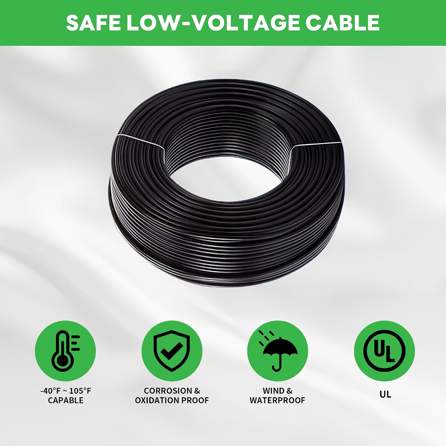 Black LED Outdoor Spotlights Kit, 6 Pack Low Voltage Landscape Lighting and 100W Transformer and 100FT Cable and 30 Wire Connectors, Aluminum Waterproof Uplights for House Garden Lawn