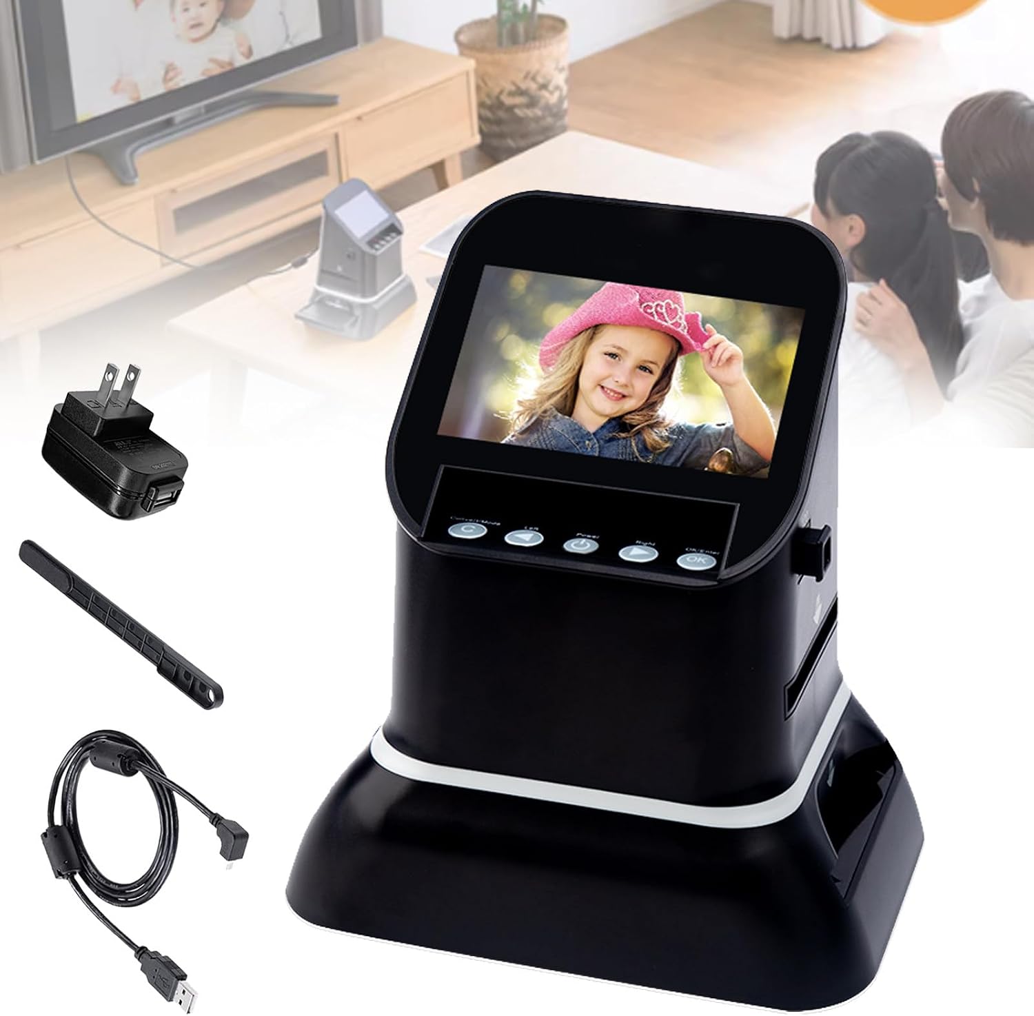 Digital Film Scanner, 120 High Resolution, Supports 5 Specifications of 120 Film, 1080P LCD Screen, Convert 35mm, 135, 126, 127 Negative and Slides to Digital JPEG
