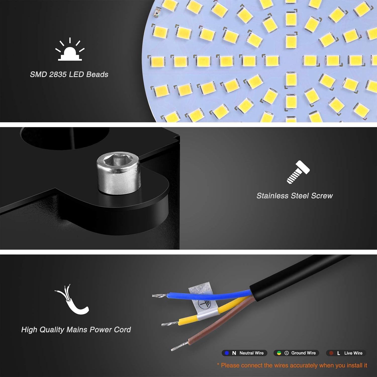 Viugreum 5 Pack 100W 12000LM LED Barn Light,Dusk to Dawn Outdoor Lighting, Garden Light Ip65 Waterproof 5000k Daylight (700w MH/HPS Replacement) Security Light with Photocell