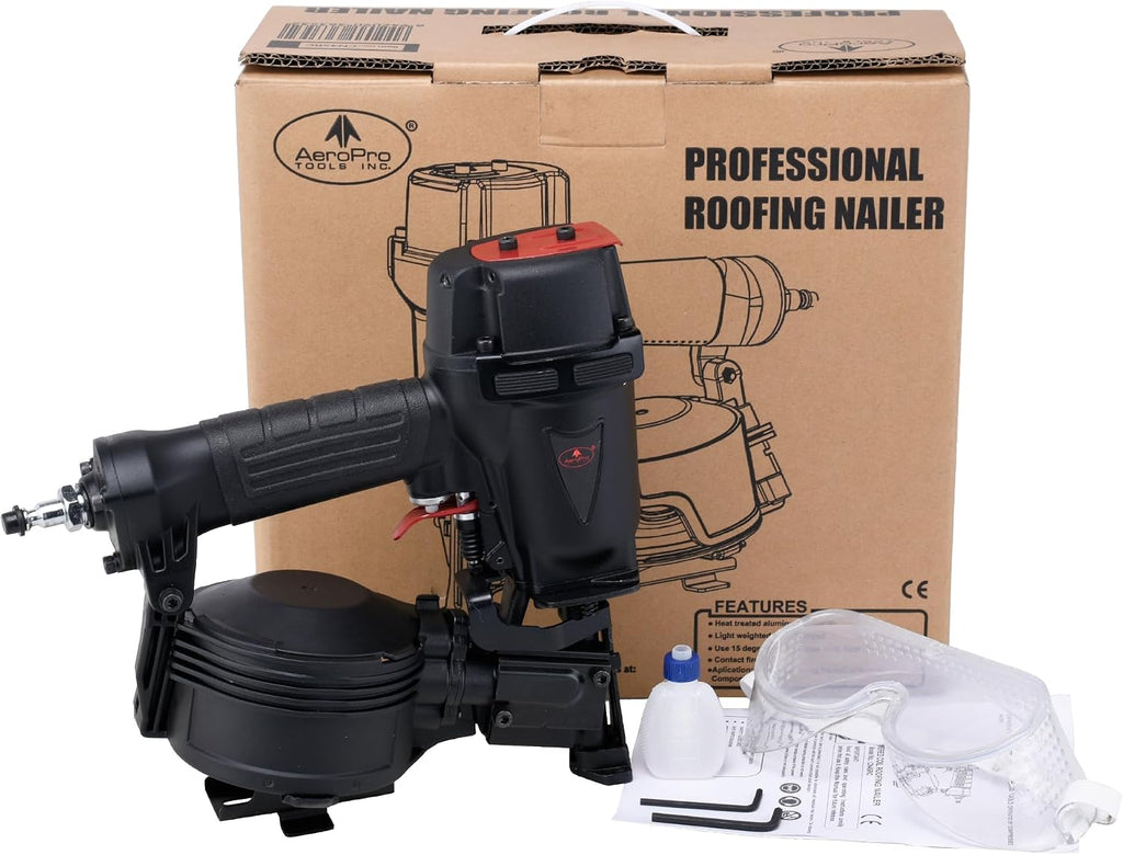 AEROPRO TOOLS Roofing Nailer 15 Degree Coil Roofing Nails 3/4-Inch up to 1-3/4-Inch CN45RC