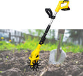 20V Cordless Tiller Cultivator, Electric Garden Tiller, 4 inch Wide Battery Powered Garden Cultivator, Cultivators for Gardening, Battery Powered