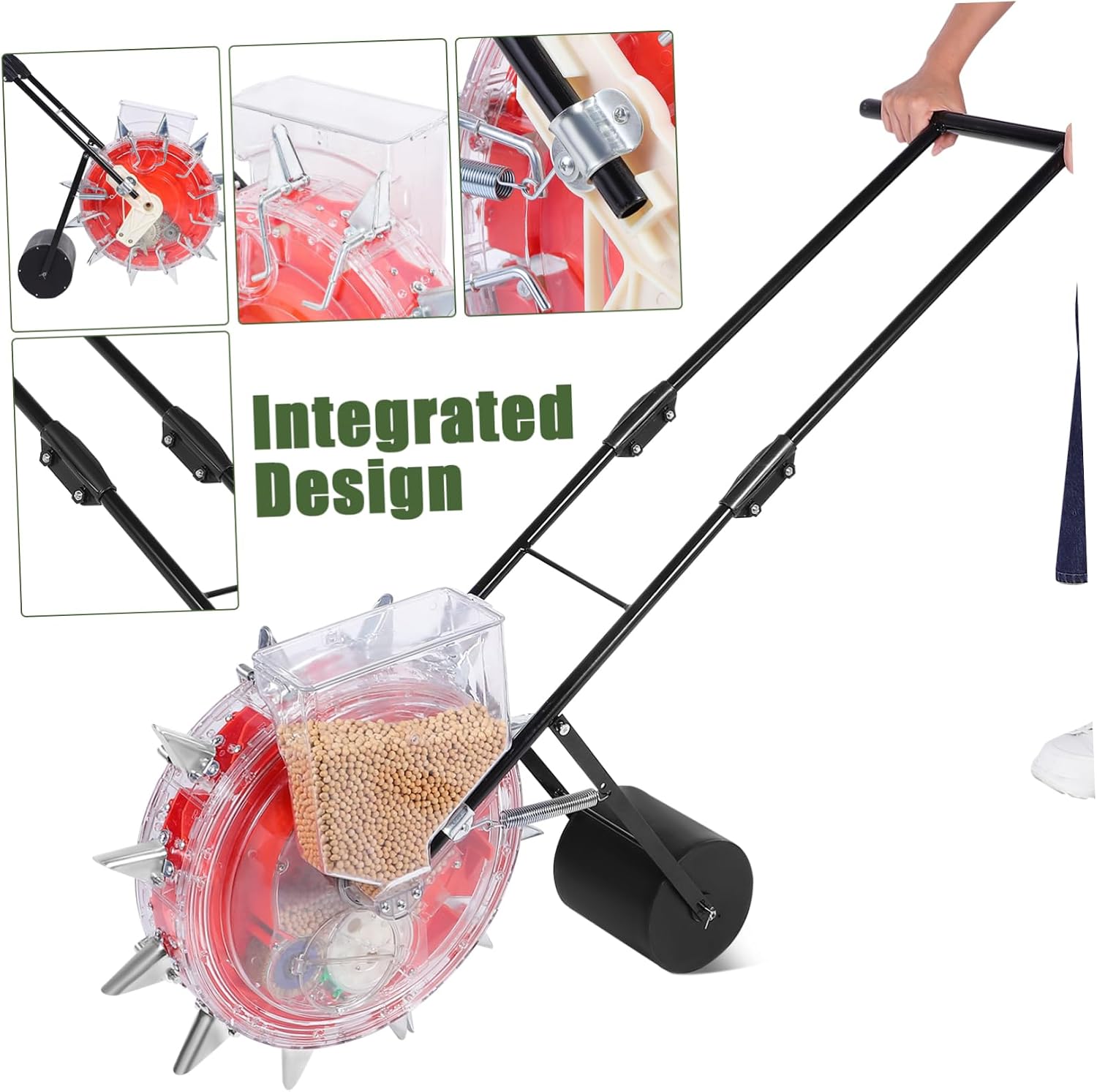 Happyyami Hand- for Garden Planting Multi-Functional Manual and Fertilizer Applicator Precision Control for Efficient Sowing of Corn and Soybeans