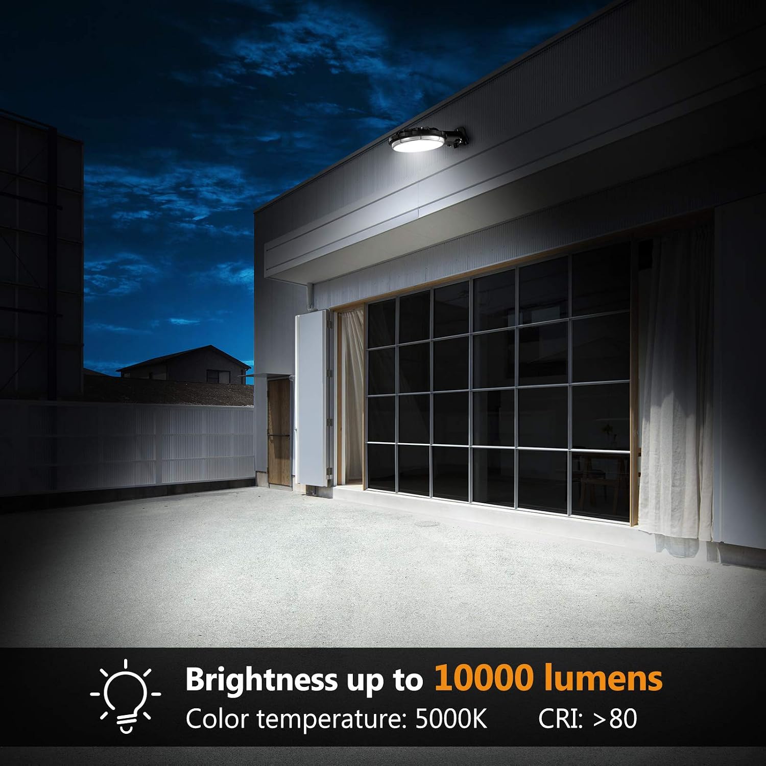 Viugreum 10 Pack 100W 12000LM LED Barn Light,Dusk to Dawn Outdoor Lighting, Garden Light IP65 Waterproof 5000k Daylight (700w MH/HPS Replacement) Security Light with Photocell