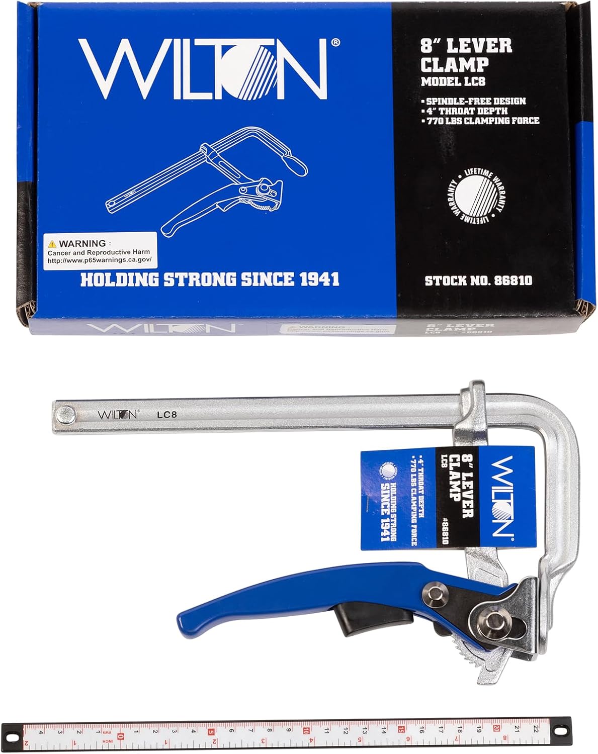 Wilton 8-Inch Lever Clamp, 770 Lbs. Clamping Force (LC8) (Pack of 2)