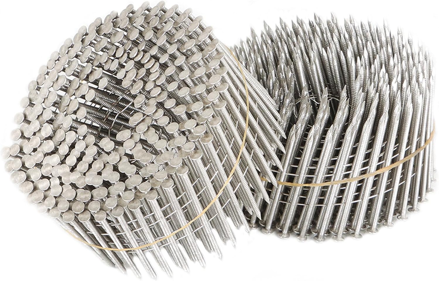 3600 2-1/2in 15 Degree Coil Siding Nails 0.09in Ring Shank for Cement Board Siding or Fencing Applications
