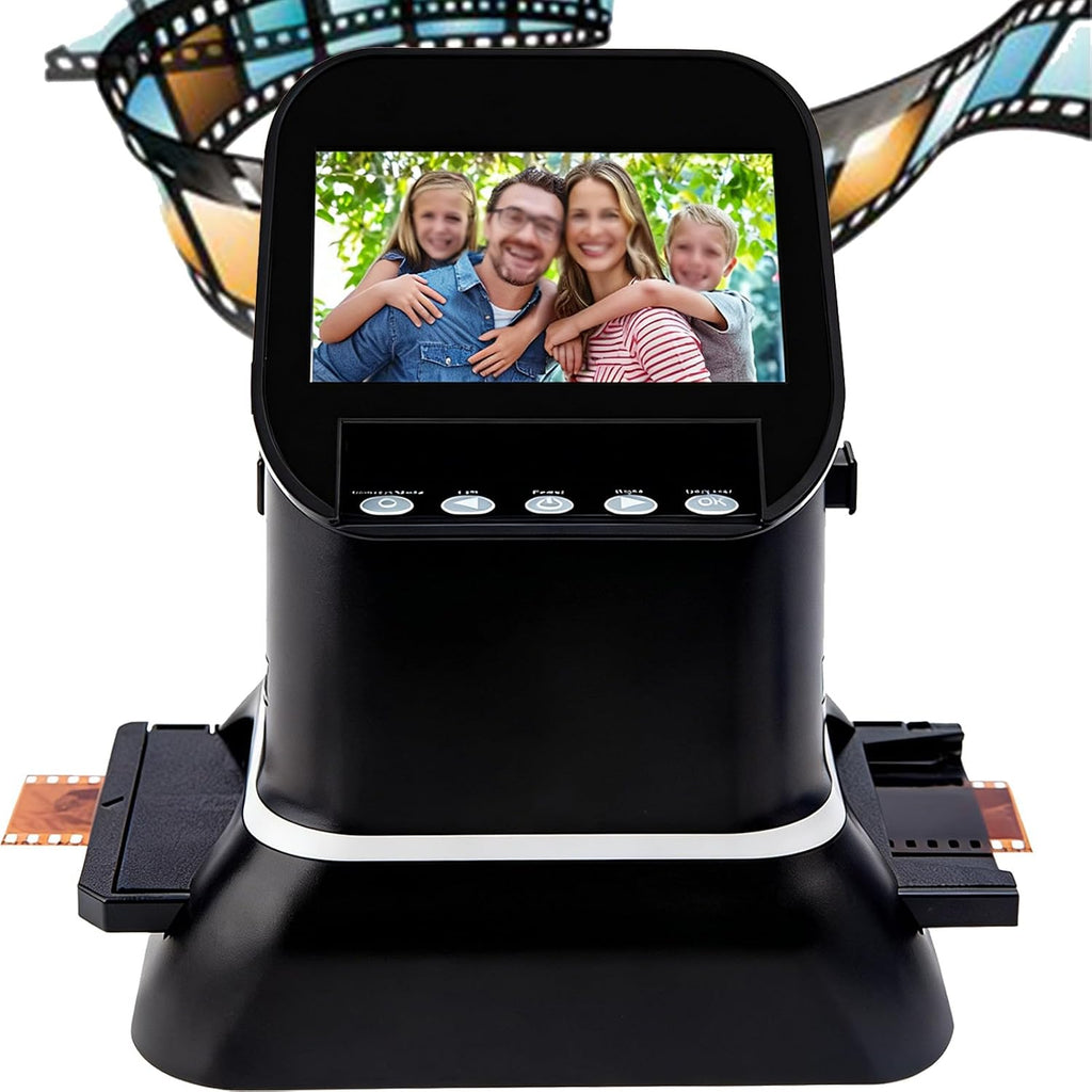 Film Scanner Touch Screen Film & Slide Scanner Digitizer with 4.3' LCD Screen, Quickly Convert Negatives & Slides to Digital 22MP JPEG Photos