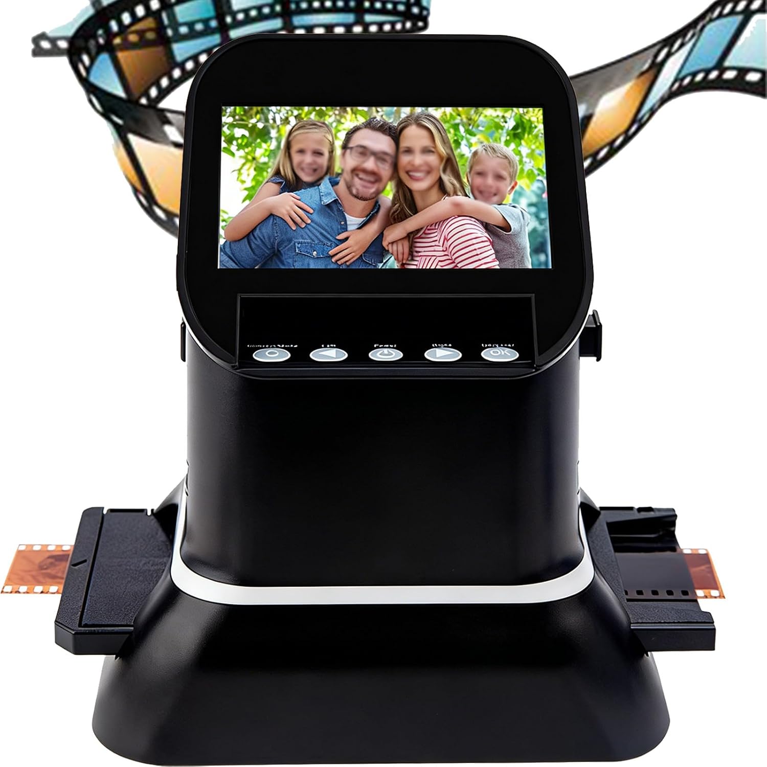 Film Scanner Touch Screen Film & Slide Scanner Digitizer with 4.3' LCD Screen, Quickly Convert Negatives & Slides to Digital 22MP JPEG Photos