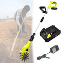 Electric Garden Tiller Cordless Cultivator 10.5cm Tilling Width 25cm Depth Portable Tiller for Garden Yard - 12 Ah Lithium Battery